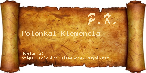 Polonkai Klemencia névjegykártya